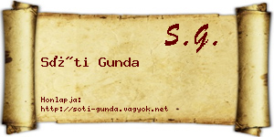 Sóti Gunda névjegykártya